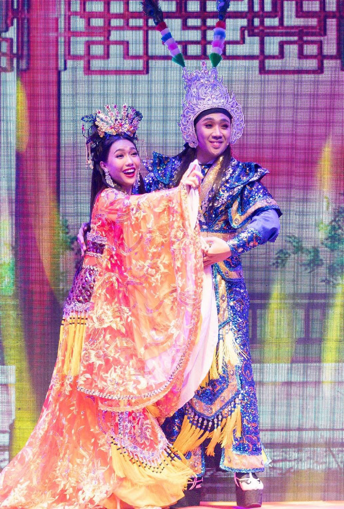 Trấn Thành từng xuất hiện trong minishow của Diệu Nhi vào năm 2018. Ảnh: FBNV