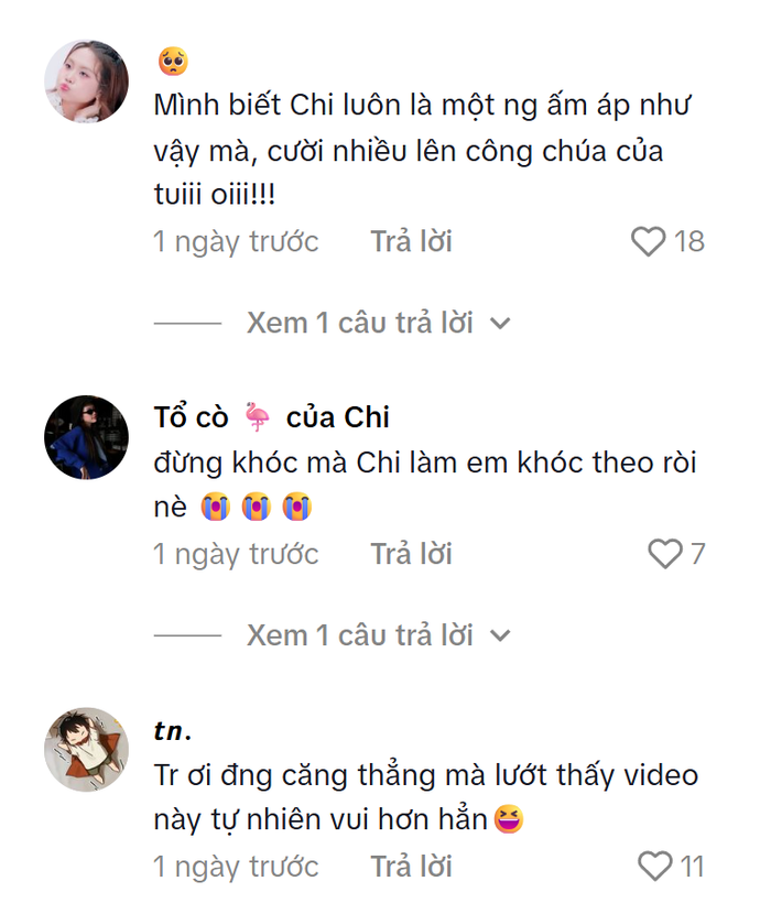 Cư dân mạng cảm động trước tình cảm nữ ca sĩ dành cho ê-kíp. Ảnh chụp màn hình