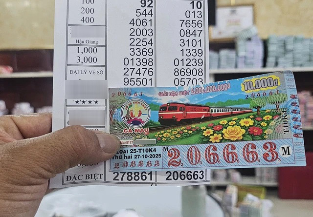 Một thanh niên trúng độc đắc xổ số miền Nam. (Ảnh từ Thanh Niên)