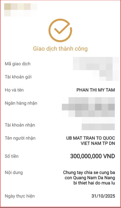 Nức lòng số tiền Mỹ Tâm ủng hộ người dân Đà Nẵng bị lũ lụt Ảnh 1