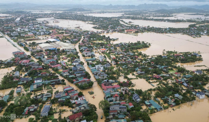 Hình ảnh Thanh Hoá bị ảnh hưởng nặng nề do bão số 10 Bualoi. Ảnh: VnExpress