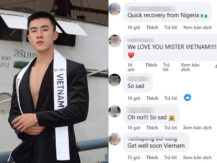 Phản ứng của khán giả quốc tế về việc người mẫu Việt không thể thi chung kết Mister Global 2025. (Ảnh FBNV)