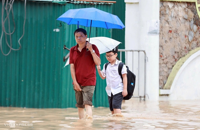 Hà Nội được dự báo sẽ có mưa lớn do ảnh hưởng của bão số 11. Ảnh minh hoạ/Nguồn: VnExpress