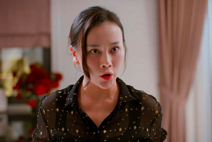 Phân cảnh dạy dỗ hội trưởng hội phụ huynh trong “Gió ngang khoảng trời xanh” giúp Phương Oanh nhận được nhiều lời khen (Ảnh: VFC)