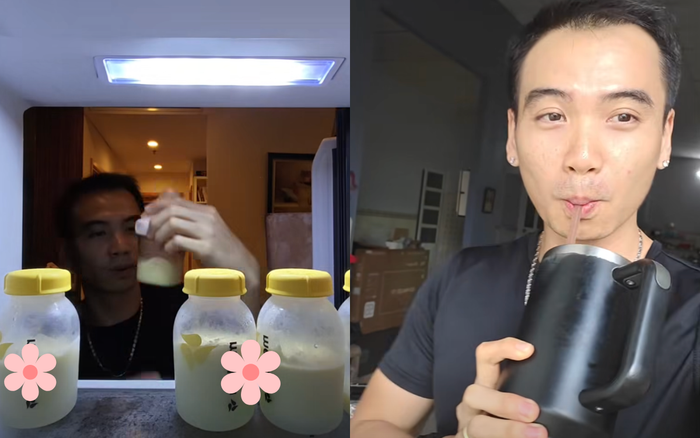 Chồng H'Hen Niê gây tranh cãi khi lấy sữa của vợ pha đồ uống cho bản thân và đồng nghiệp. Ảnh chụp màn hình