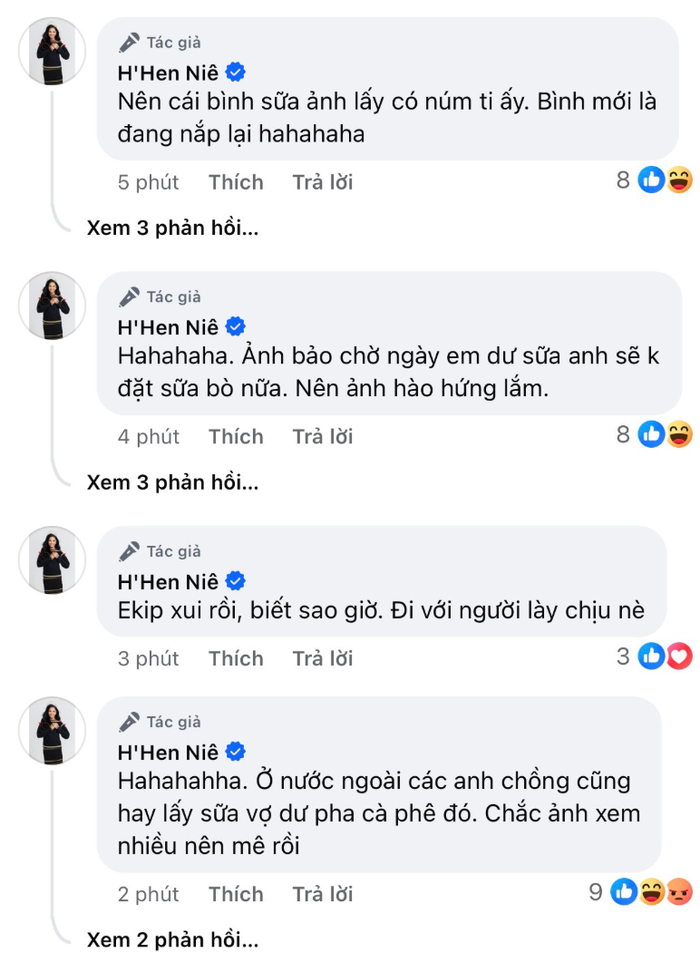 H'Hen Niê ra sức bênh vực chồng trong bài viết mới nhất. Ảnh chụp màn hình