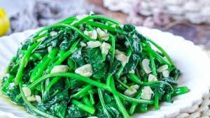 Món rau lang xào tỏi.  (Ảnh minh họa từ Internet)