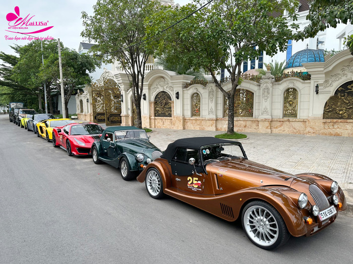 Rất nhiều siêu xe từ hiếm, cổ cho đến xe hạng sang đều xuất hiện trong bộ sưu tập của vợ chồng Mailisa - Hoàng Kim Khánh. (Ảnh: FBNV)