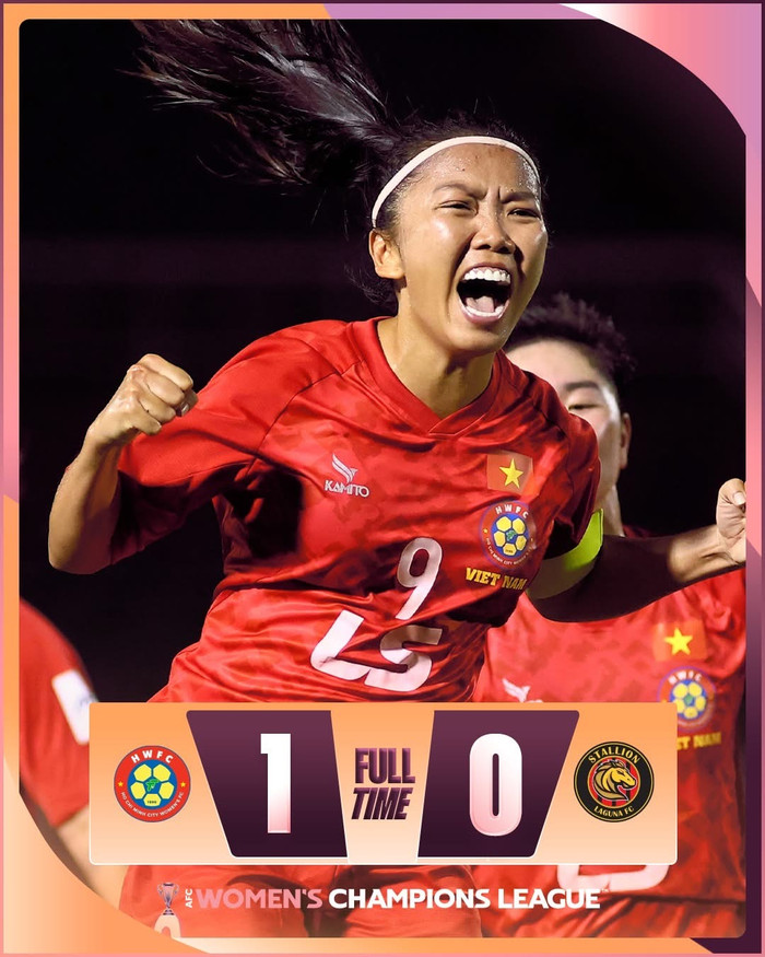 Huỳnh Như đã ghi bàn thắng đẹp mắt, và CLB nữ TP.HCM khởi đầu ấn tượng tại AFC Women’s Champions League 2025/26. Ảnh: AFC Women’s Football