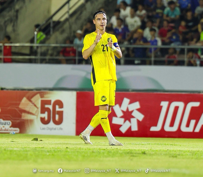 Đội trưởng tuyển Malaysia, Dion Cools cho biết anh chỉ tập trung vào trận vòng loại Asian Cup gặp Nepal, điều duy nhất mà tuyển Malaysia có thể kiểm soát để tự định đoạt số phận. Ảnh: Malaysia NT