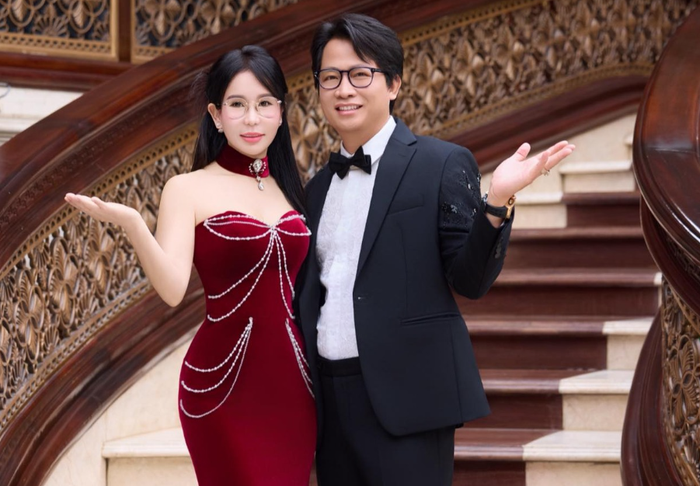 Bà chủ thẩm mỹ viện Mailisa và chồng Hoàng Kim Khánh. (Nguồn: FBNV)