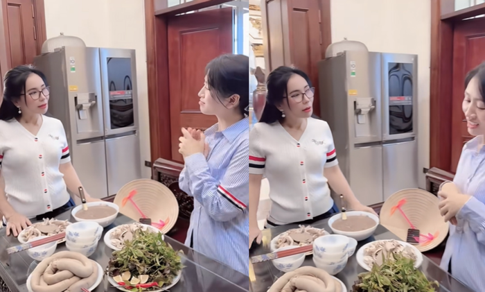 Tủ lạnh của gia đình bà chủ thẩm mỹ viện Mailisa. (Nguồn: TTNV)