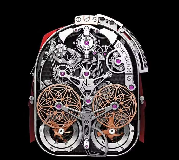 Bộ máy bên trong chiếc đồng hồ Jacob & Co của chồng bà chủ thẩm mỹ viện Mailisa. (Ảnh: Jacob & Co)