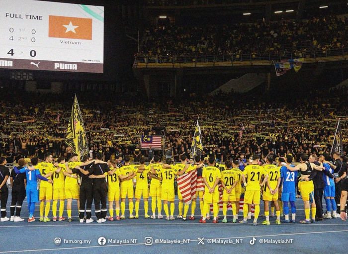 Tin tối 16/11, tuyển Malaysia tiếp tục đón tin vui từ FIFA, và tạo ra áp lực lớn cho tuyển Việt Nam. Ảnh: Malaysia NT