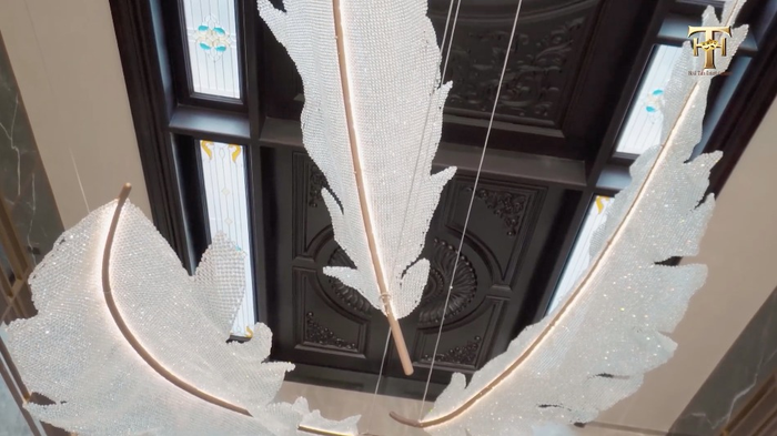 Đèn pha lê hình lông vũ