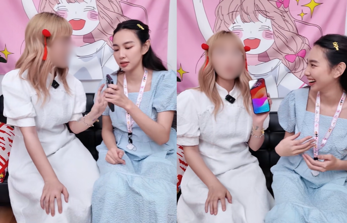 Nguyễn Thúc Thùy Tiên lựa chọn mẫu điện thoại cao cấp có thiết kế sang trọng và hiệu năng vượt trội. 