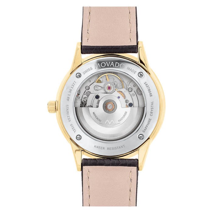 Đồng hồ của Quang Linh Vlogs mở ra một 'cửa sổ' để nhìn thấu vào bộ máy cơ khí bên trong.&nbsp;Ảnh: Movado