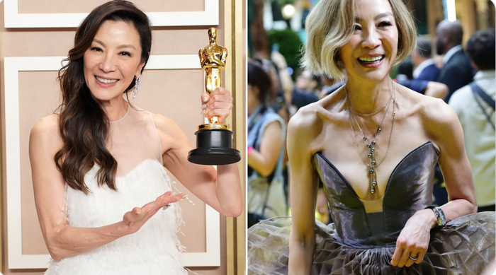 Cộng đồng mạng so sánh hình ảnh của cô tại Lễ trao giải Oscar 2023 và hình ảnh gần đây của Dương Tử Quỳnh.