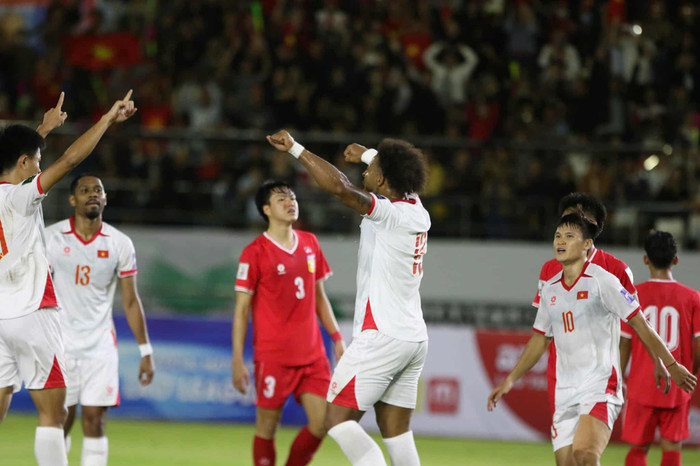 Nguyễn Xuân Son đã ghi bàn thắng vô cùng quan trọng, giúp tuyển Việt Nam tránh nguy cơ bị Malaysia loại sớm tại vòng loại Asian Cup 2027. Ảnh: VFF