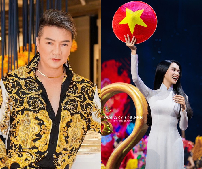 Đàm Vĩnh Hưng tấm tắc khen lựa chọn của Hương Giang khi diện áo dài trắng ở Bán kết Miss Universe. (Ảnh FBNV)