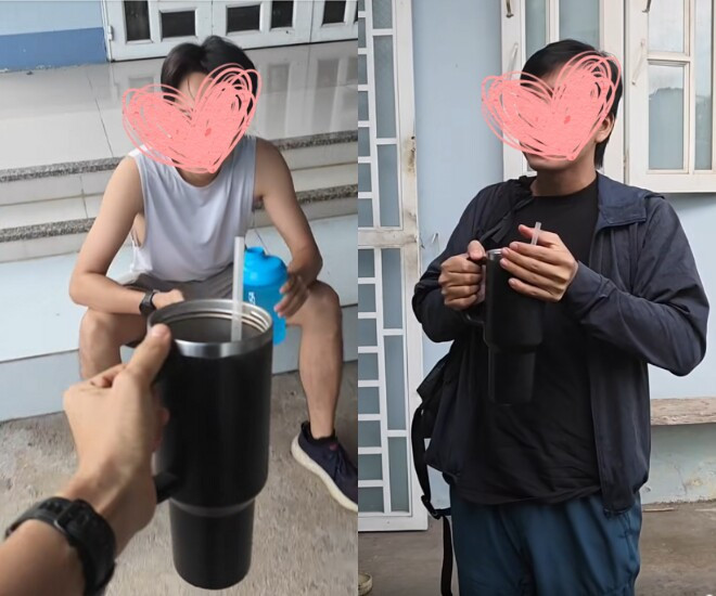 Tuấn Khôi còn dùng cà phê này mời đồng nghiệp.