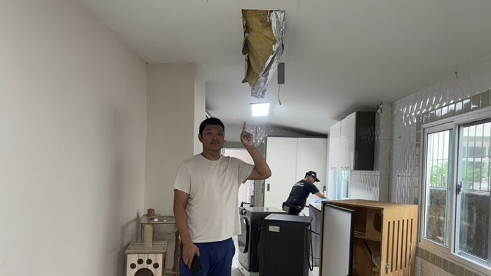 Con 'quái vật' bất ngờ đánh thủng trần nhà, nuốt chửng con mèo khiến chủ nhà sửng sốt Ảnh 1