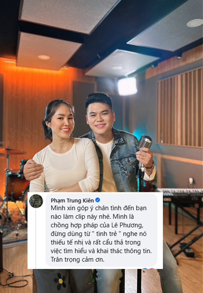 Chia sẻ của Trung Kiên khi bị gọi 'tình trẻ Lê Phương' đang thu hút sự chú ý của nhiều khán giả. (Ảnh FBNV)