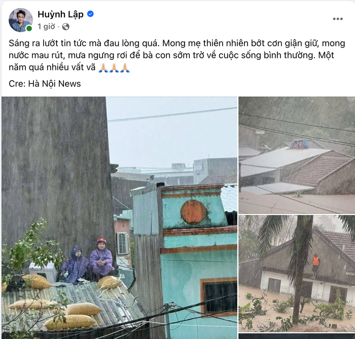 Bài đăng của nghệ sĩ Huỳnh Lập.