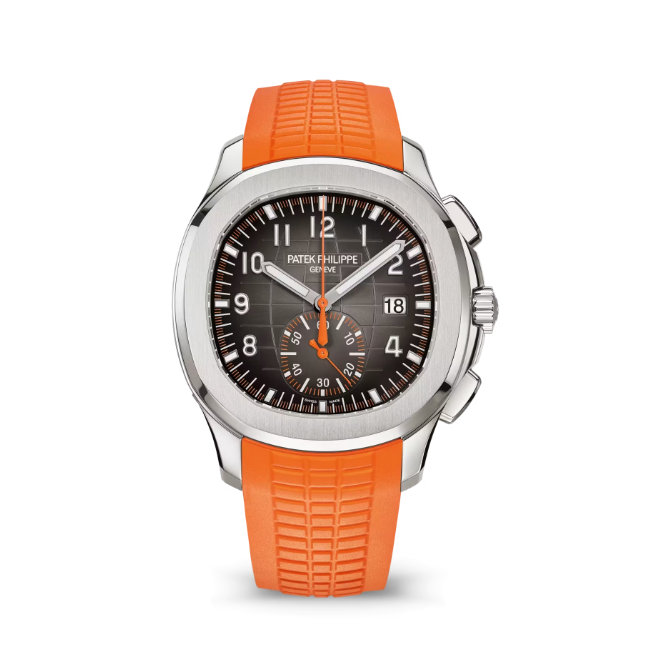 Mẫu đồng hồ của con trai bầu Hiển thuộc loại dây màu cam. (Ảnh: Patek Philippe)