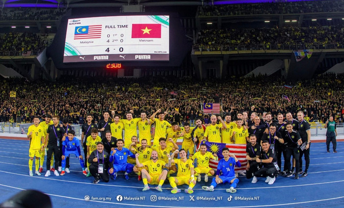 Trận Malaysia thắng Việt Nam sẽ bị điều tra. Ảnh: Malaysia NT