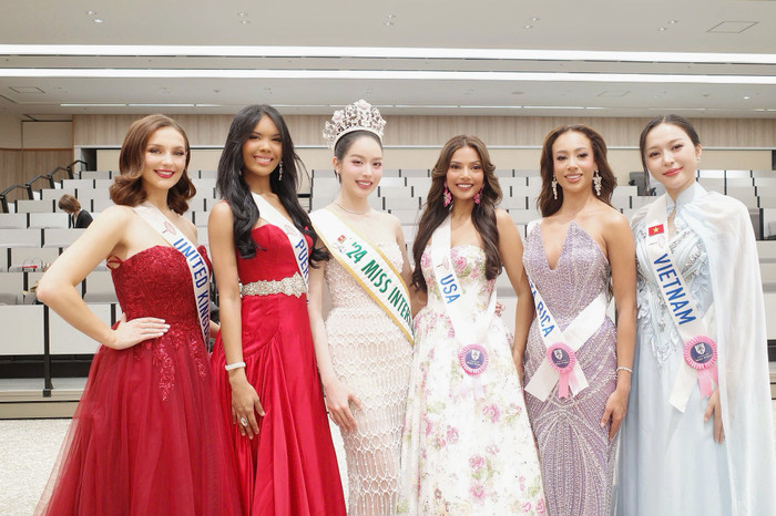 Đương kim Hoa hậu Quốc tế là Thanh Thủy. (Ảnh FBNV)