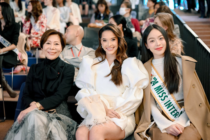 Hoa hậu Thanh Thủy đảm nhận vai trò giám khảo ở phần thi Bán kết Miss International 2025. (Ảnh MI)