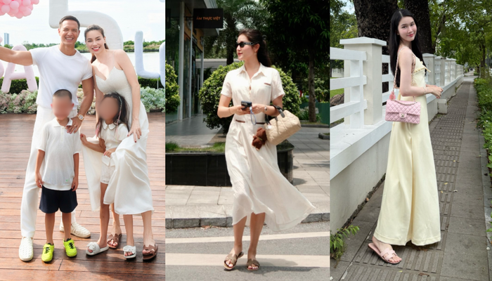 Nhiều người đẹp khác của làng giải trí Việt cũng từng chọn mẫu sandals giống Đỗ Thị Hà. Ảnh: FBNV