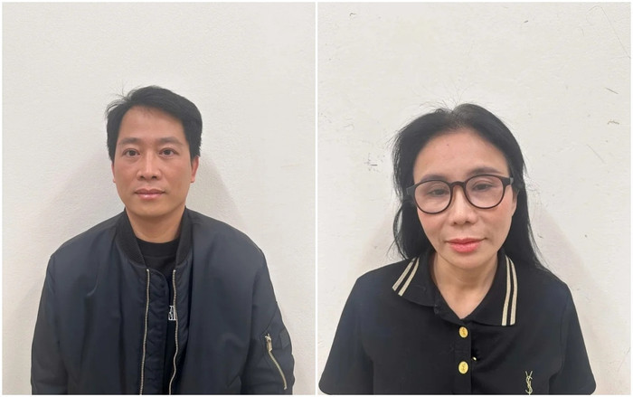 Vợ chồng Mailisa - Hoàng Kim Khánh tại thời điểm bị bắt tạm giam.