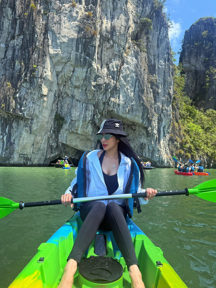 Diệp Lâm Anh đặc biệt yêu thích các hoạt động thể chất. Ảnh: FBNV