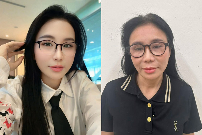 Nụ cười của bà chủ Thẩm mỹ viện Mailisa trước và nay. Ảnh chụp màn hình