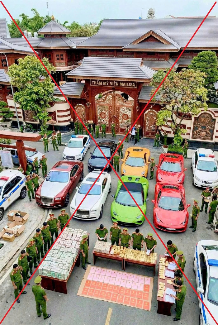 Đây là bức ảnh được tạo dựng bằng công nghệ AI, người dân không nên chia sẻ rộng rãi.