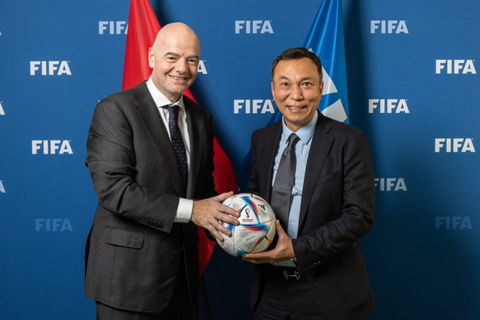 Chủ tịch FIFA Gianni Infantino gửi thư tới Chủ tịch LĐBĐ Việt Nam và chúc mừng bóng đá Việt Nam. Ảnh: VFF