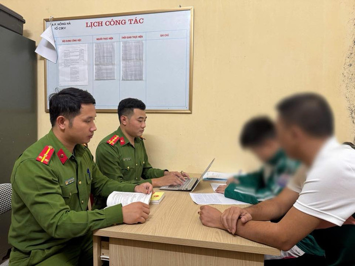 V.T.Đ tại cơ quan Công an. Ảnh: Bộ Công an