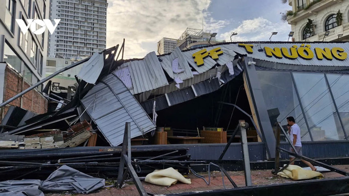 Những hình ảnh ghi nhận sáng nay (7/11) tại phường Quy Nhơn, Gia Lai sau khi cơn bão số 13 đi qua. Ảnh: Nguyễn Thảo | VOV Tây Nguyên