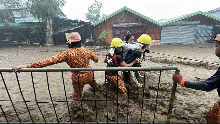 Anh hưởng của bão Kalmaegi tại Philippines. (Nguồn: AFP)