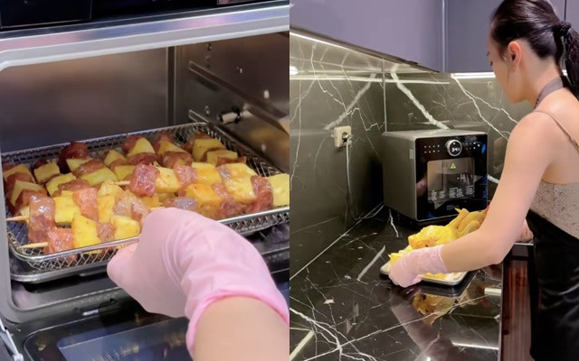 Nồi chiên hấp hơn 4 triệu được coi là 'trợ thủ' trong căn bếp của Phương Oanh. Ảnh chụp màn hình