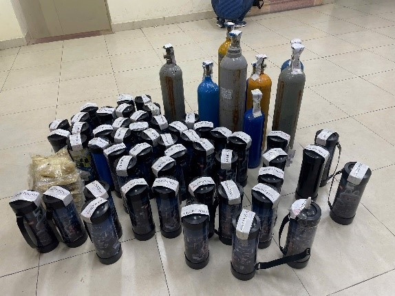 Tang vật của vụ án. Ảnh: Công an TP Hà Nội