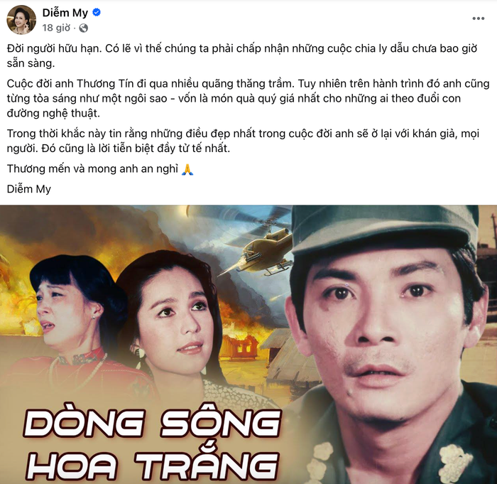 Bài viết tiễn biệt Thương Tín của Diễm My 6X.