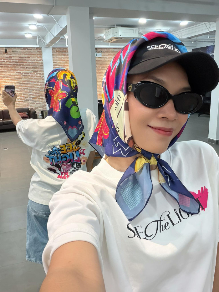 Mỹ Tâm lộ rõ niềm vui mỗi khi chia sẻ về liveshow với người hâm mộ. Ảnh: FBNV