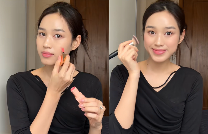 Đỗ Thị Hà chia sẻ bí quyết rạng rỡ tự nhiên với má hồng 800 nghìn đồng. Ảnh chụp màn hình