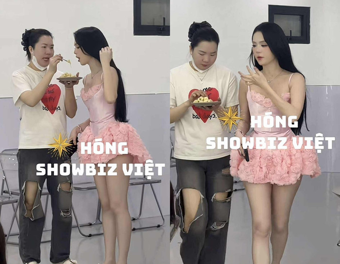 Sự tận tình, chu đáo của Thúy Kiều dành cho Ngọc Trinh khiến nhiều netizen xuýt xoa. (Ảnh từ TikTok Hóng Showbiz Việt)