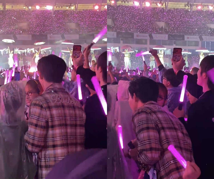 Bộ ba 'Gia đình hoa dâm bụt' gồm Hòa Minzy, Đức Phúc, Erik quẩy hết mình trong live concert của Mỹ Tâm. (Ảnh Phương Thảo)