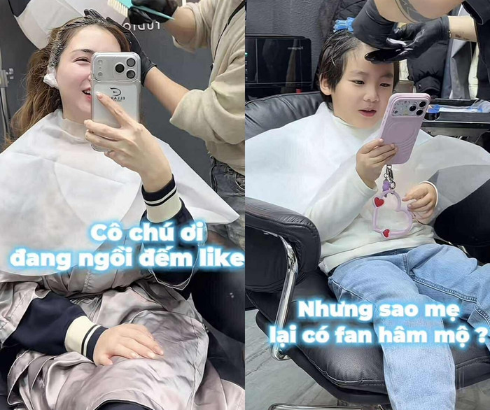 Hòa Minzy bật cười trước câu hỏi từ con trai 6 tuổi. (Ảnh chụp màn hình)