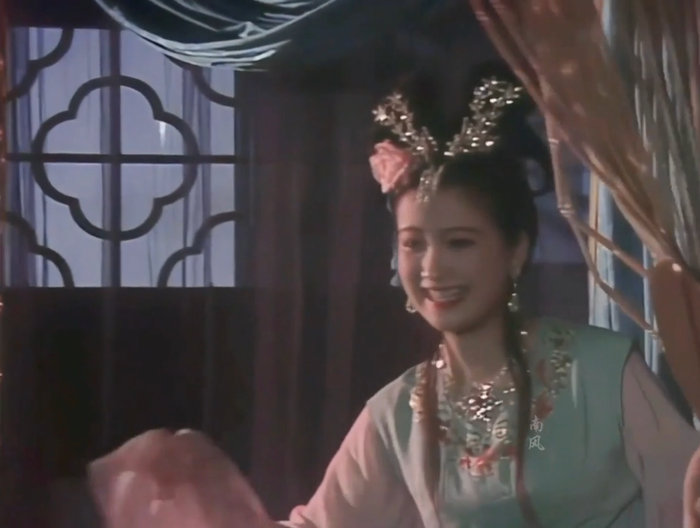 Hà Tình khi đóng phim Tây Du Ký. Ảnh chụp màn hình